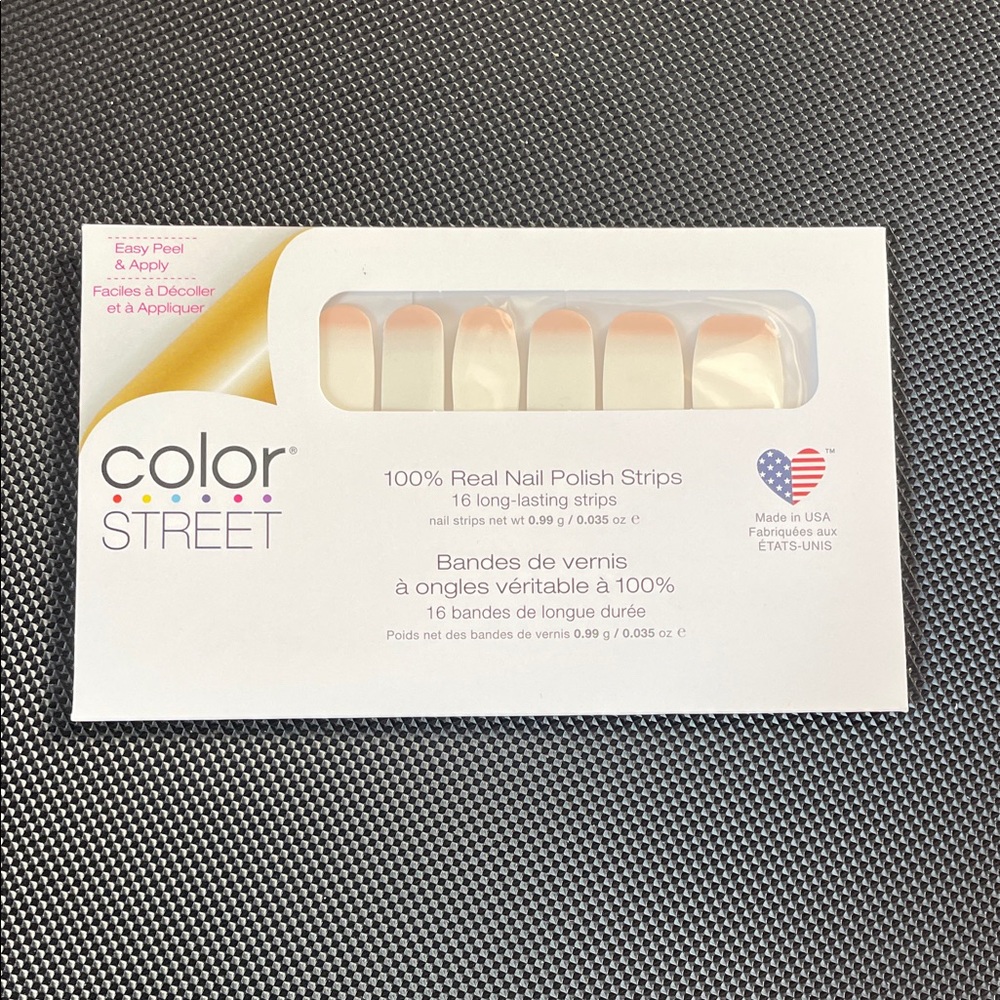 Color Street Peach Nail Polish Strips